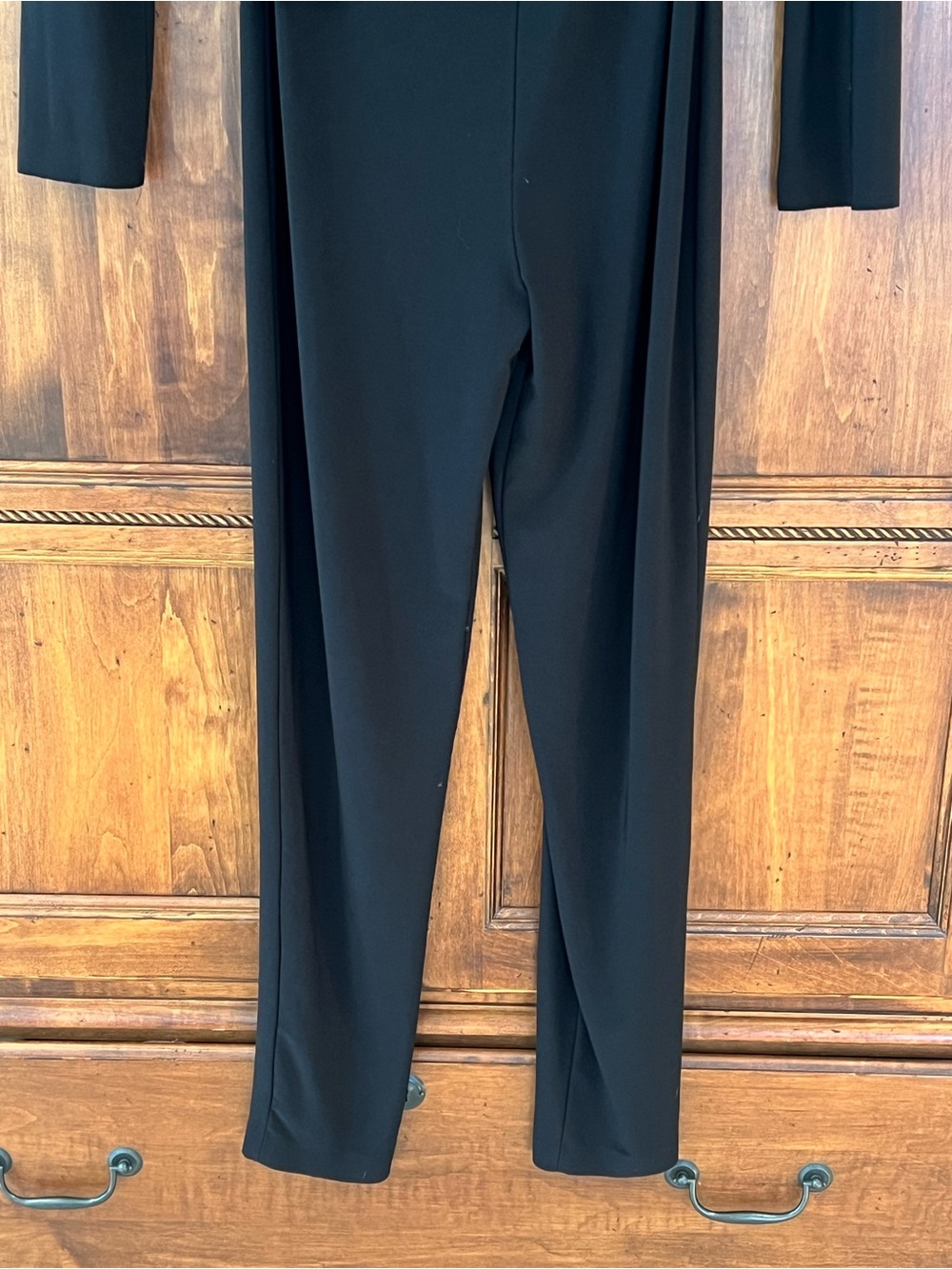 Norma Kamali jumpsuit | draped sweetheart neckline | Long Sleeves | SZ M 38 - Picture 8 of 13
